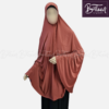 1) BA003 RUST - Round salah hijab Rust